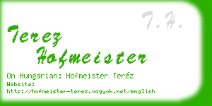 terez hofmeister business card